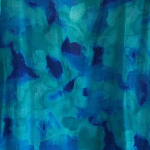 St JOHN Silk Watercolour Printed Swimwear Tunic Coverup Maxi Dress Blue XS - Picture 7 of 8